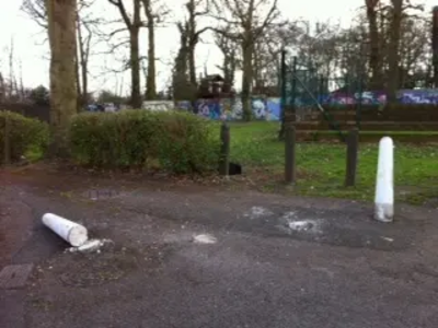 Bollards at Crabtree Corner