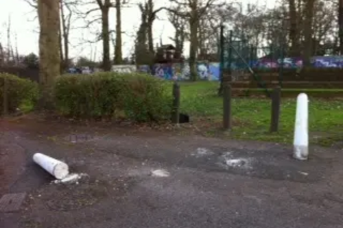 Bollards at Crabtree Corner