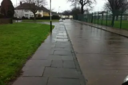 Pathway issues by Simmins Close Eyres Monsell