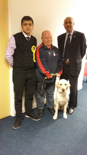 l-r Leicester East PPC, Nitesh Dave, Leicester West PPC, Ian Bradwell, Leicester South PPC, Harrish Bisnauthsing