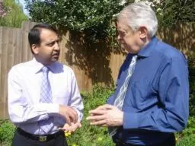 Zuffar Haq with Cllr. Roger Blackmore