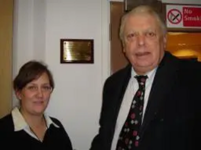 Castle Ward Councillor Debbie Almey with Council Leader Roger Blackmore at the opening.