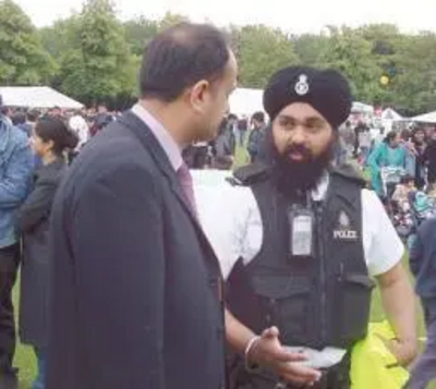 Parmjit Gill and Sikh Policeman