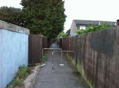 Pathway linking Hillsborough Road Park to Caversham Road after clean up