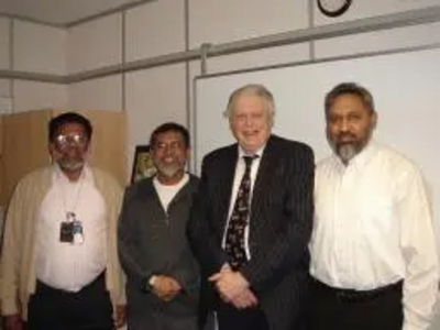 Mustafa Karim, Hashim Panchbhaya and Mussa Saleh meet with Council Leader Roger Blackmore to discuss issues effecting Spinney Hill.