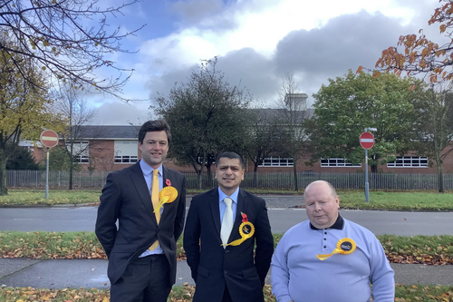 Chris Coghlan, Nitesh Dave and Ian Bradwell. Liberal Democrats PPC's in Leicester's South, East and West Parliamentary Constituencies