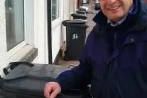 Jeff visits a wheelie bin packed pavement in Castle Ward.