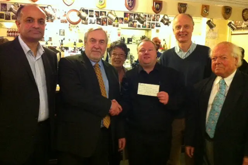 European Fundraiser a Cheque presentation