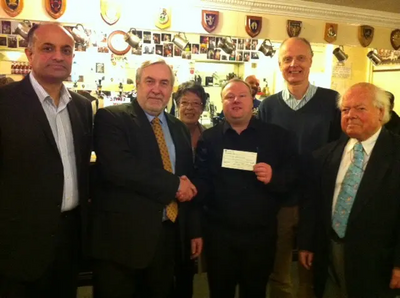 European Fundraiser a Cheque presentation