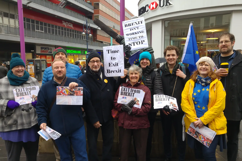 Campaigners and Supporters of Exit From Brexit in Leicester