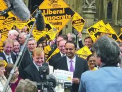 Parmjit Gill and Charles Kennedy meet the press on Parmjit's first day in Westminster